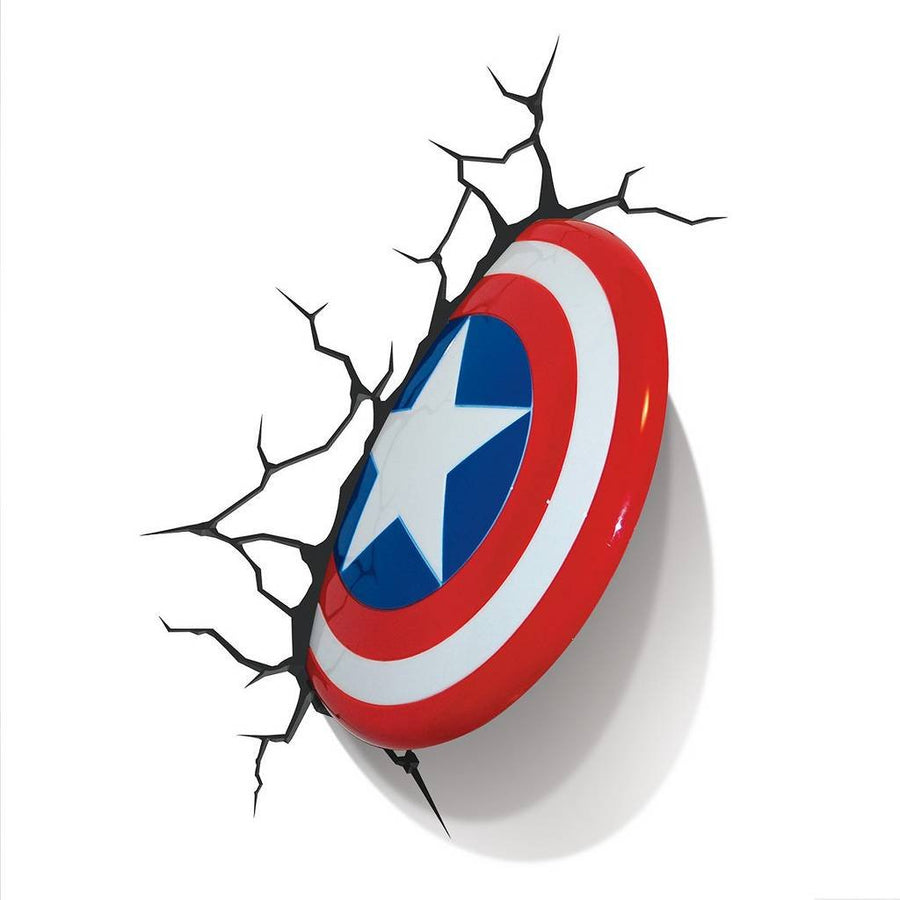 Marvel Avengers Captain America 3D Deco Light Red, White, Blue