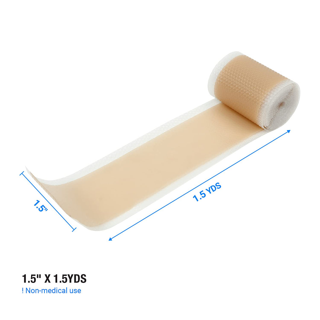 Fake Scalp Tape Lace Wig Grids and Knots Eraser Silicone Melting Tape, Bye Bye Lace Grid HD Natural Hide Cover Skinlike Durable Breathable Reusable Ultra-Thin Non-Slip Tape (Natural)