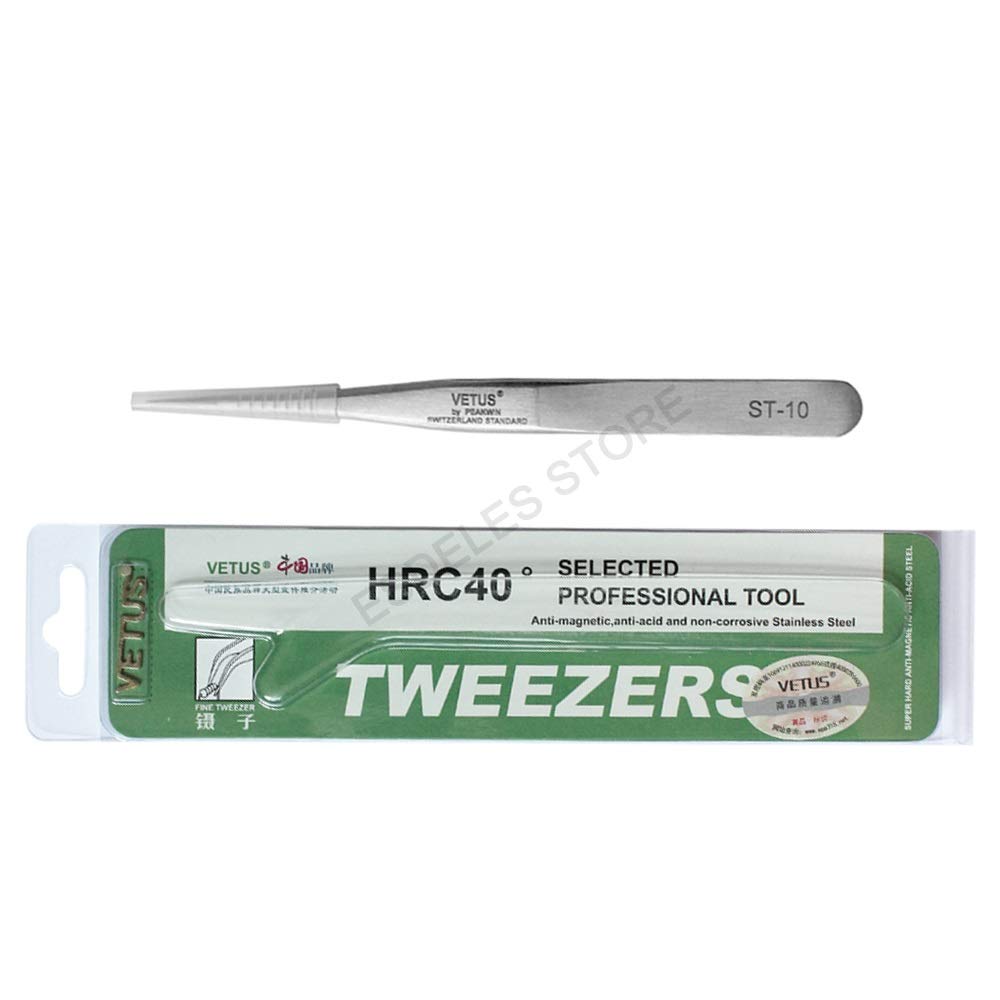 Tweezer Professional Tweezers Tool ST-10 Non-magnetic Stainless Steel Pointed Tip