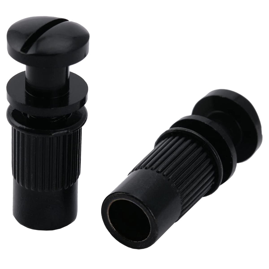 Pro M8 Metric Wraparound Bridge Mounting Studs and Inserts Bushings for Epiphone Les Paul Style Electric Guitar, Black (Set of 2)