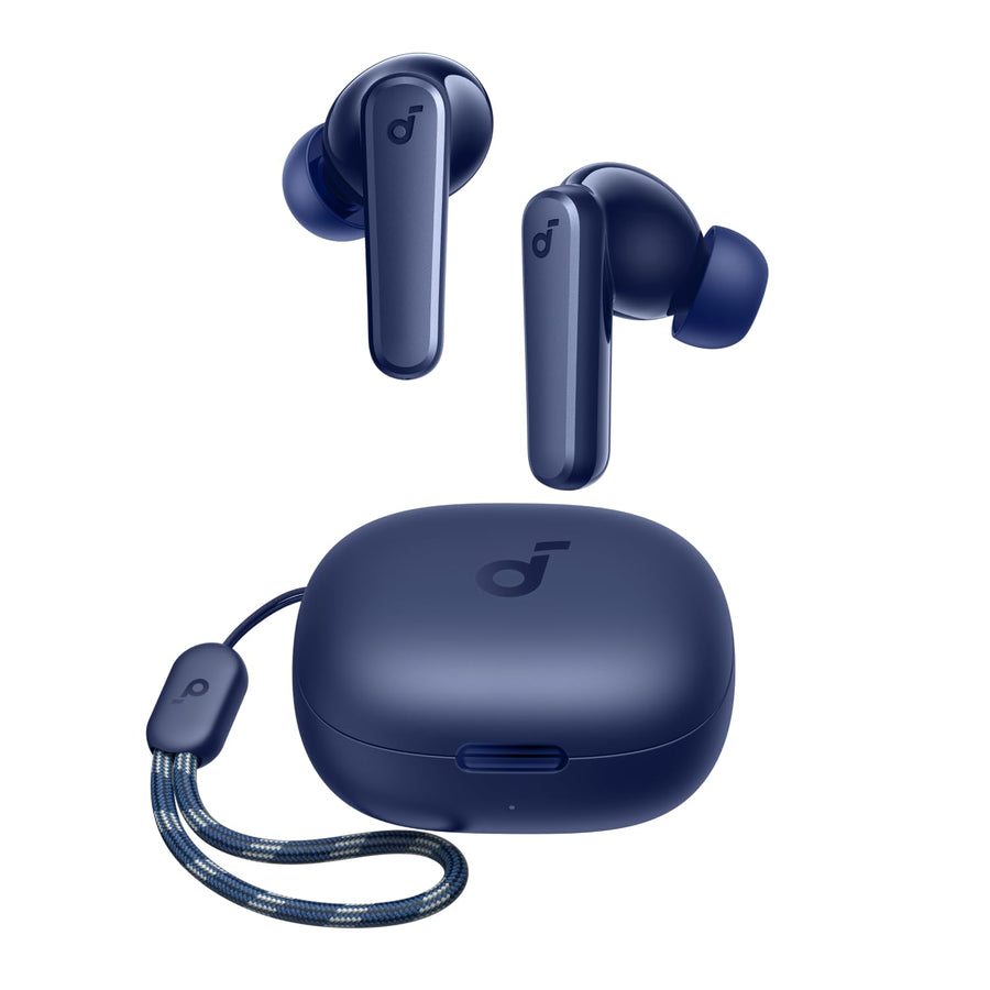by Anker P20i True Wireless Earbuds, 10mm Drivers with Big Bass, Bluetooth 5.3, 30H Long Playtime, Water-Resistant, 2 Mics for AI Clear Calls, 22 Preset EQs, Customization (Blue)