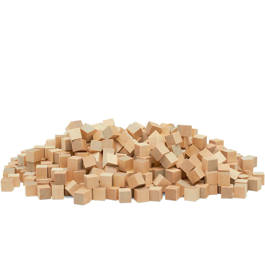 Wooden Blocks, 1/2 Inch Unfinished Wood Blocks for Crafts, Pack of 100 Wooden Cubes, Plain Wooden Blocks for Baby Shower, Small Blank Wooden Blocks, STEM, Building, Birch Wood Cubes for Crafts