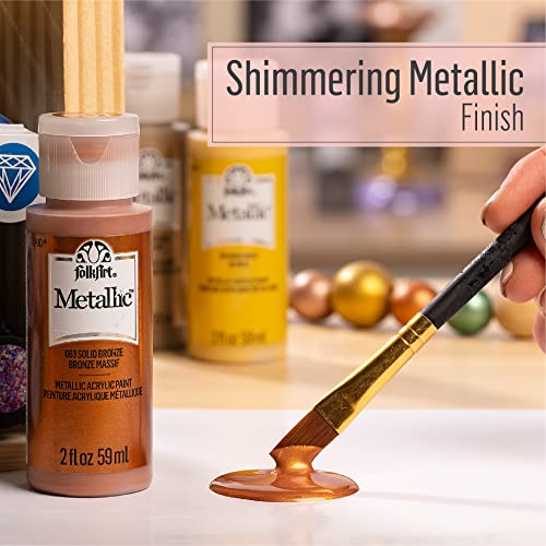 K658 Paint Acrylic Metallic, 2 Fl Oz (Pack of 1), Antique Gold