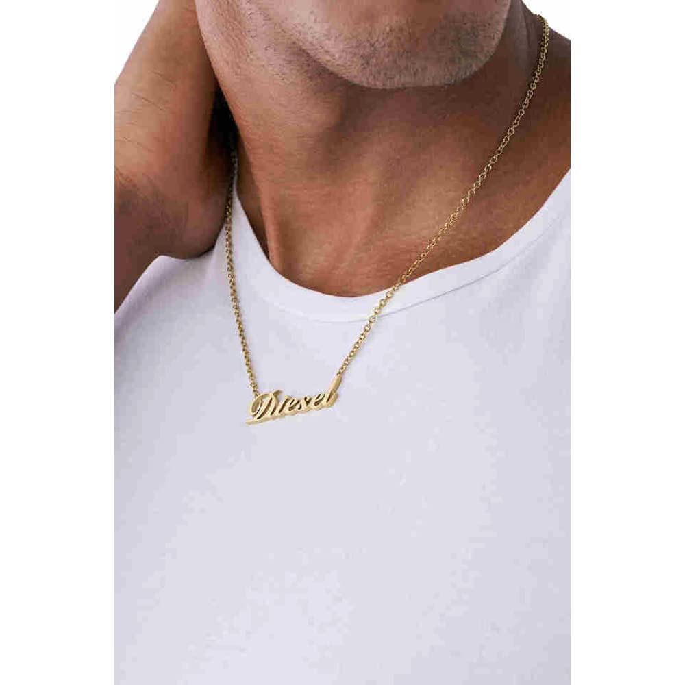 All-Gender Stainless Steel Chain Necklace, Color: Gold (Model: DX1372710)
