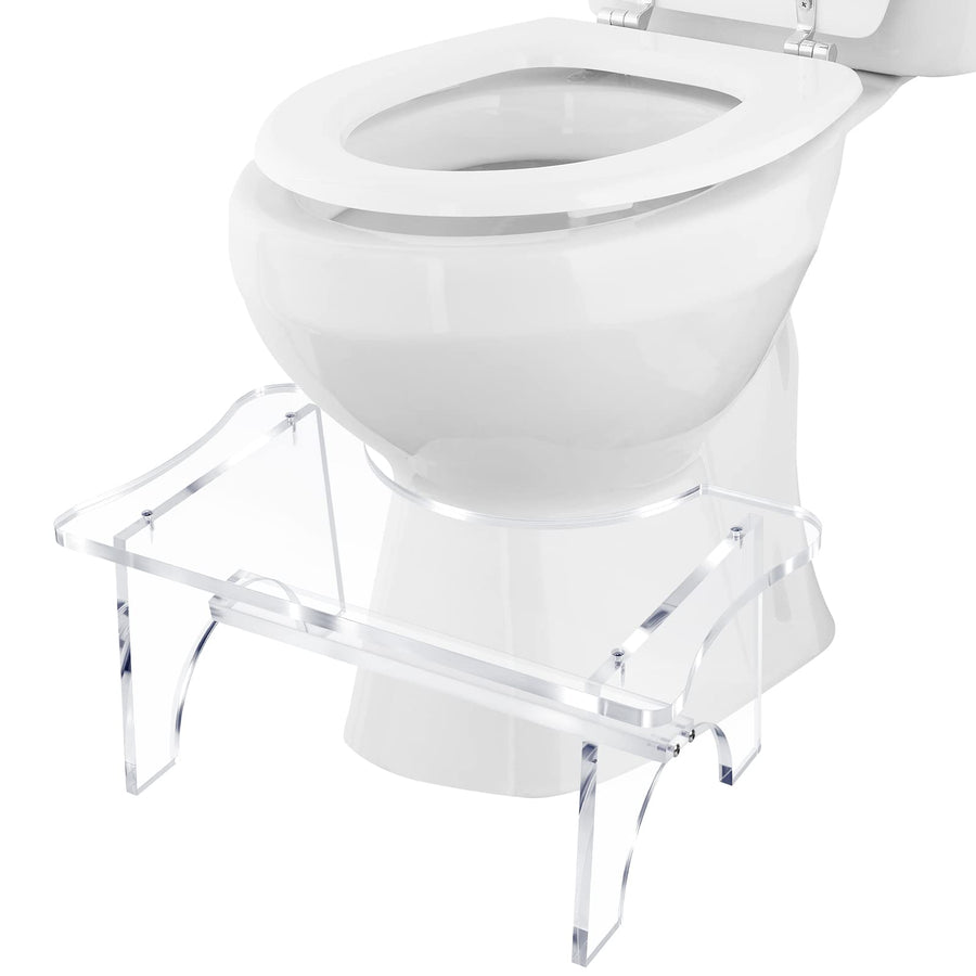 Acrylic Toilet Stool for Adults,Potty Stool Clear Toilet Step Foot Toilet Stool Portable Stool for Bathroom Women Men(6.5 Inch)