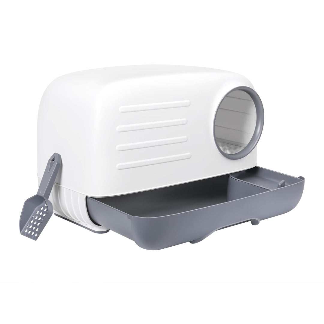 Cat Litter Box,Fully Enclosed Litter Box Holds Odors,Prevents Urine and Litter Leakage,Easy to Clean Stylish Litter Box Furniture with Pull-Out Litter Tray and Litter Scoop