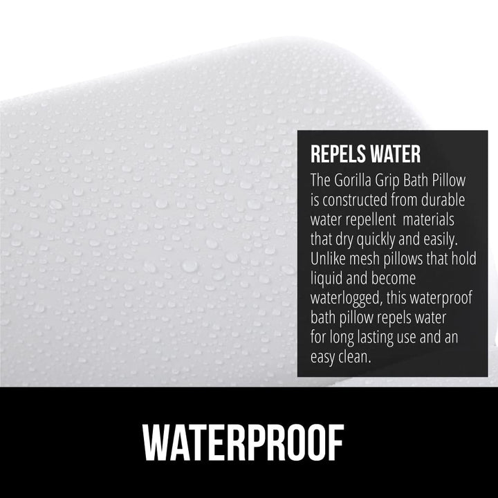 Bath Pillow for Tub, Comfortable Bathtub Pillows for Neck Head and Back Support, Strong Suction Waterproof Headrest, Cushion Rest for Curved or Straight Tubs, Spa Accessories, White