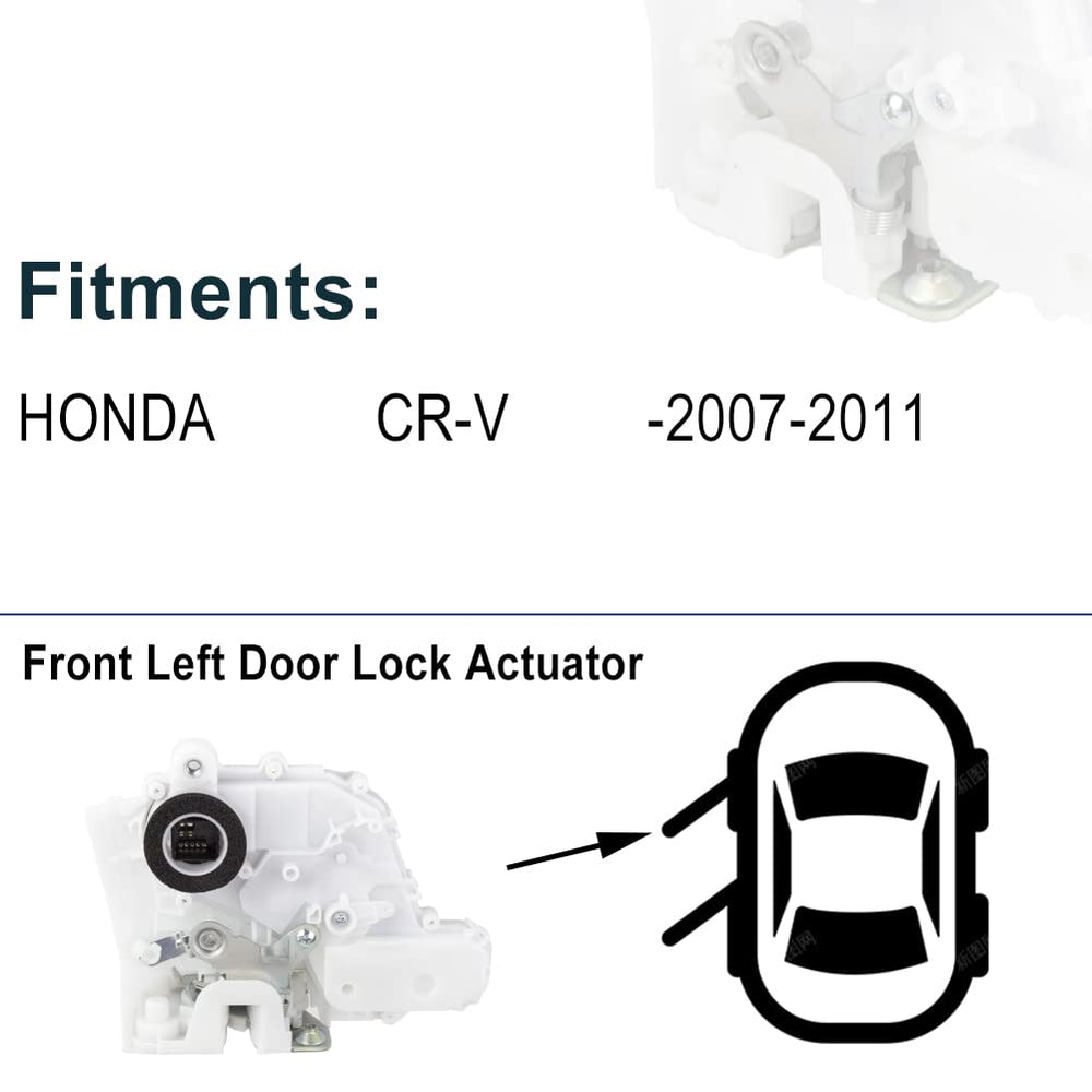 HO-27 Door Lock Actuator Front Left Driver Side Door Latch Assembly Replacement for Honda CR-V CRV 2007 2008 2009 2010 2011