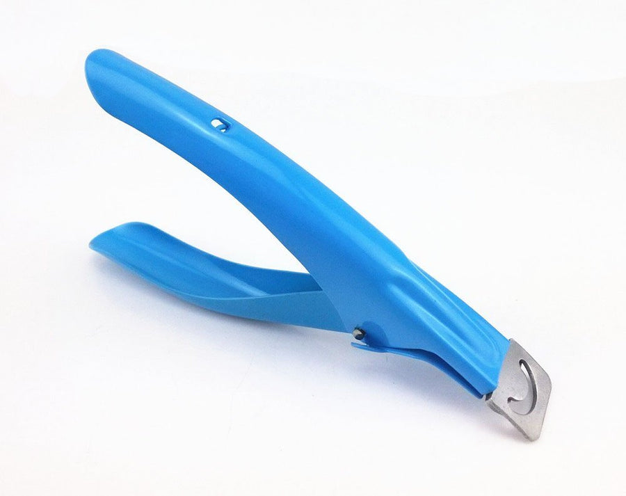 Blue : Yueton Color Coated Stainless Steel False Nail Tip Clipper Cutter Trimmer Manicure Pedicure Nail Art Tool (Blue)