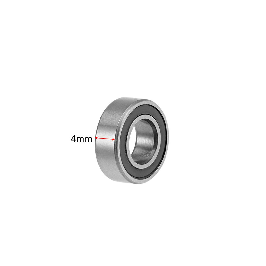 MR126-2RS Deep Groove Ball Bearings 6mm Inner Dia 12mm OD 4mm Bore Double Sealed Chrome Steel Z2 10pcs