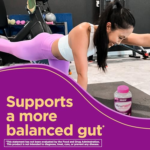 MiraFIBER Gummies, From The Gut Experts at , 8g of Daily Prebiotic Fiber with B Vitamins to Support Digestive Health and Metabolism, Fruit Flavored Fiber Gummies, 72 Count