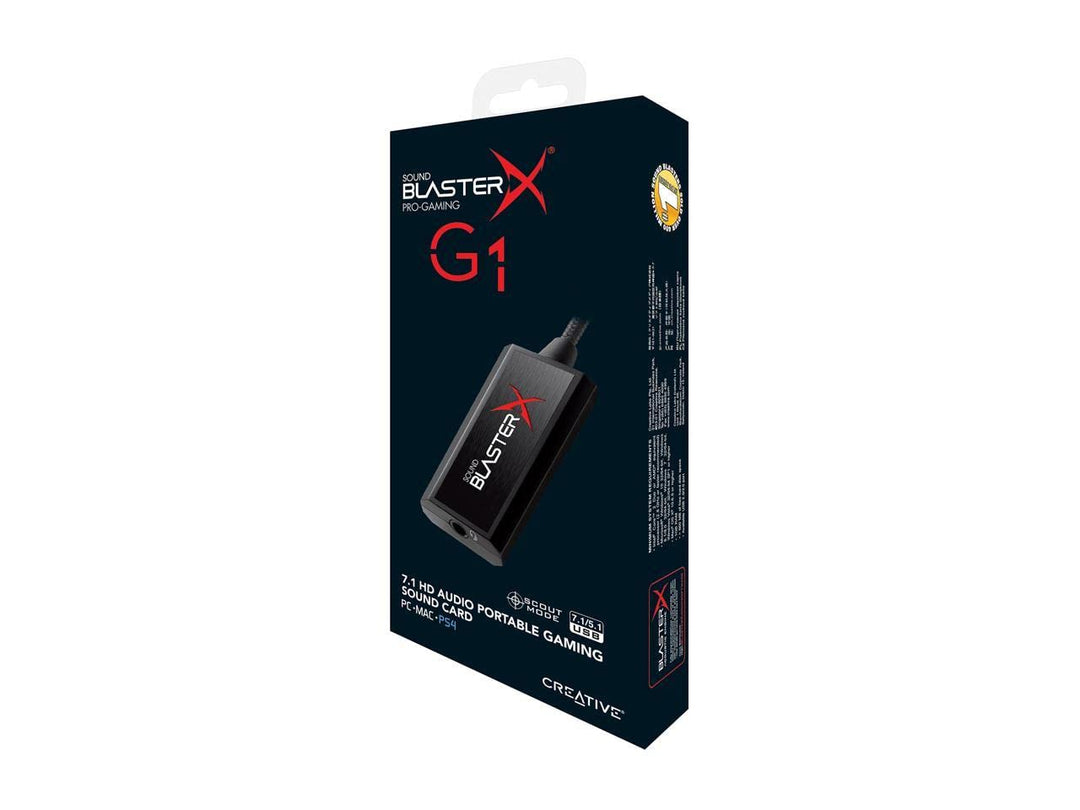 Sound BlasterX G1 7.1 Portable HD Gaming USB DAC and Sound Card (70SB171000000)