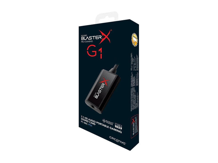 Sound BlasterX G1 7.1 Portable HD Gaming USB DAC and Sound Card (70SB171000000)