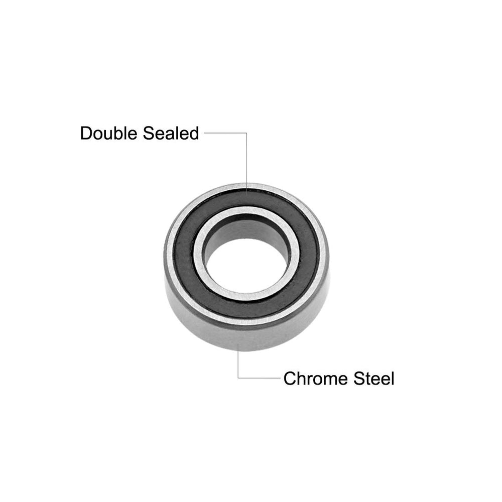 MR126-2RS Deep Groove Ball Bearings 6mm Inner Dia 12mm OD 4mm Bore Double Sealed Chrome Steel Z2 10pcs