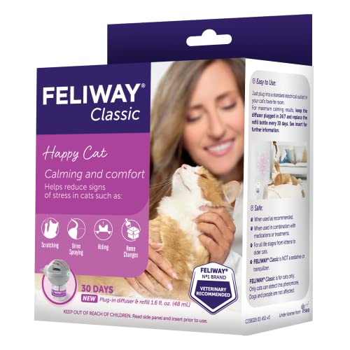 Classic Cat Calming Pheromone Diffuser, 30 Day Starter Kit (48 mL)