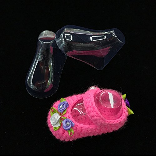 50Pcs/25 Pairs Clear Plastic Baby Feet Display Toddler Booties Socks Shoes Supports Shaper Stand Holder Showcase for Store and Home Use (9cm)