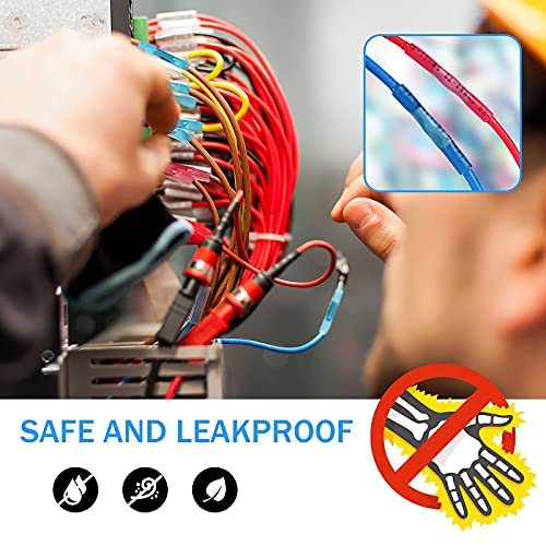 270PCS Heat Shrink Butt Connectors, Insulated Waterproof Wire Connector kit, Tinned Copper Electrical Crimp Connectors for Automotive Marine Boat Truck Stereo Joint