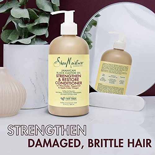 Shea Moisture Jamaican Black Conditioner Strength/Grow 13 Ounce (384ml) (2 Pack)