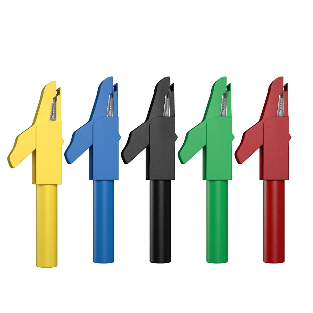 Test Lead Kit 25pcs Alligator Clip to 4mm Banana Plug Test Probe Back Probes Kit Test Pins for Automotive Repair Diagnosis Tools Set JT8006