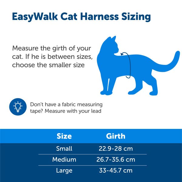 Come with Me Kitty Harness and Bungee Leash, Large, Royal Blue