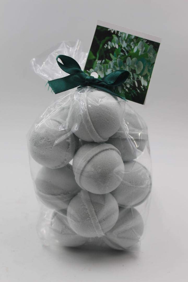14 EUCALYPTUS & SPEARMINT Bath Bomb Fizzies - 14 per bag - USA MADE, SHEA, MANGO AND COCOA BUTTER, Ultra Moisturizing - Great for Dry Skin