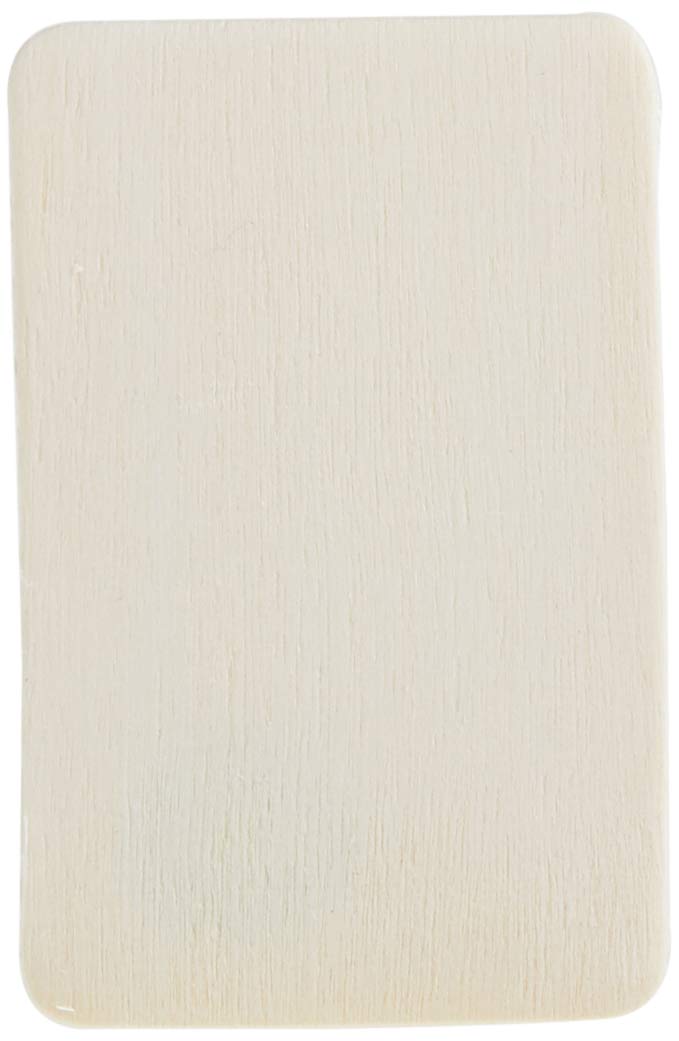 Pie Rectangle-Shaped (50pc) – Light Unfinished Wood is Easy to Paint, Stain, Embellish – Perfect for Art and Craft Projects – Each Piece Measures 2.08†x1.37†, 3mm T, Natural, 50 Count (Pack of 1)