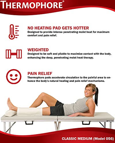 Classic Moist Heat Pack, Designed to Deliver Intense Moist Heat to Relieve Pain, Muscle Cramps and Stiffness, Stimulates Circulation to Promote Healing, Medium, 14 x 14