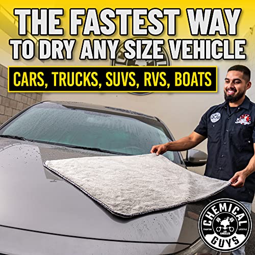 MIC1995 Woolly Mammoth Large, Super Absorbent and Soft Microfiber Towels for Cars - 36 x 25 Gray, Ideal for Car Lovers and Auto Enthusiasts - Car Detailing Towels