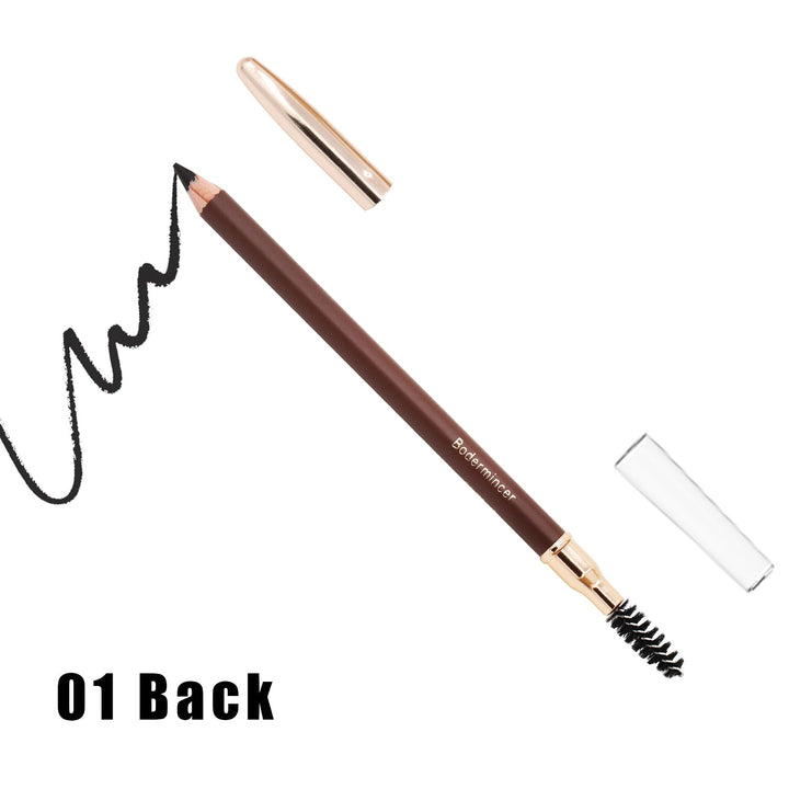 HanZan Eyebrow Pencil Longlasting Waterproof Durable Automaric Liner Eyebrow 5 Colors to Choose (1# Black)