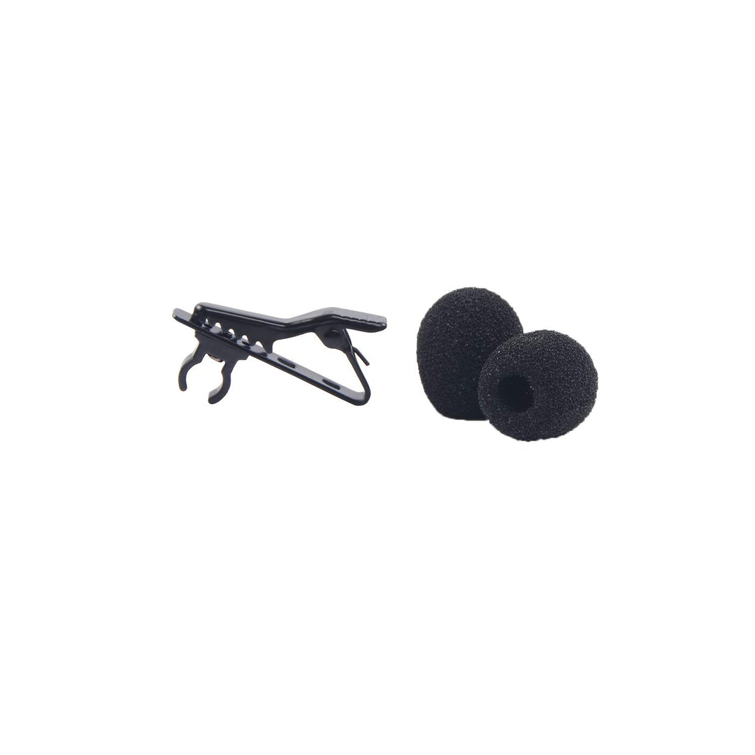 12Pcs Lavalier Microphone Clip Metal Tie Clips with 12Pcs Foam Windscreen Cover, Lapel Microphone Replacement Kit