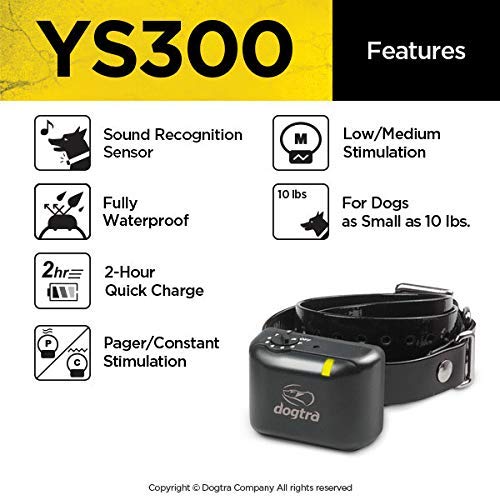 YS300 Rechargeable Waterproof Compact No Bark Collar