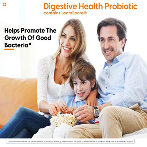 Doctor's Best Digestive Health Probiotic 2 Billion with Lactospore, Non-GMO, Vegan, Gluten Free, Soy Free, 60 Veggie Caps (DRB-00464)