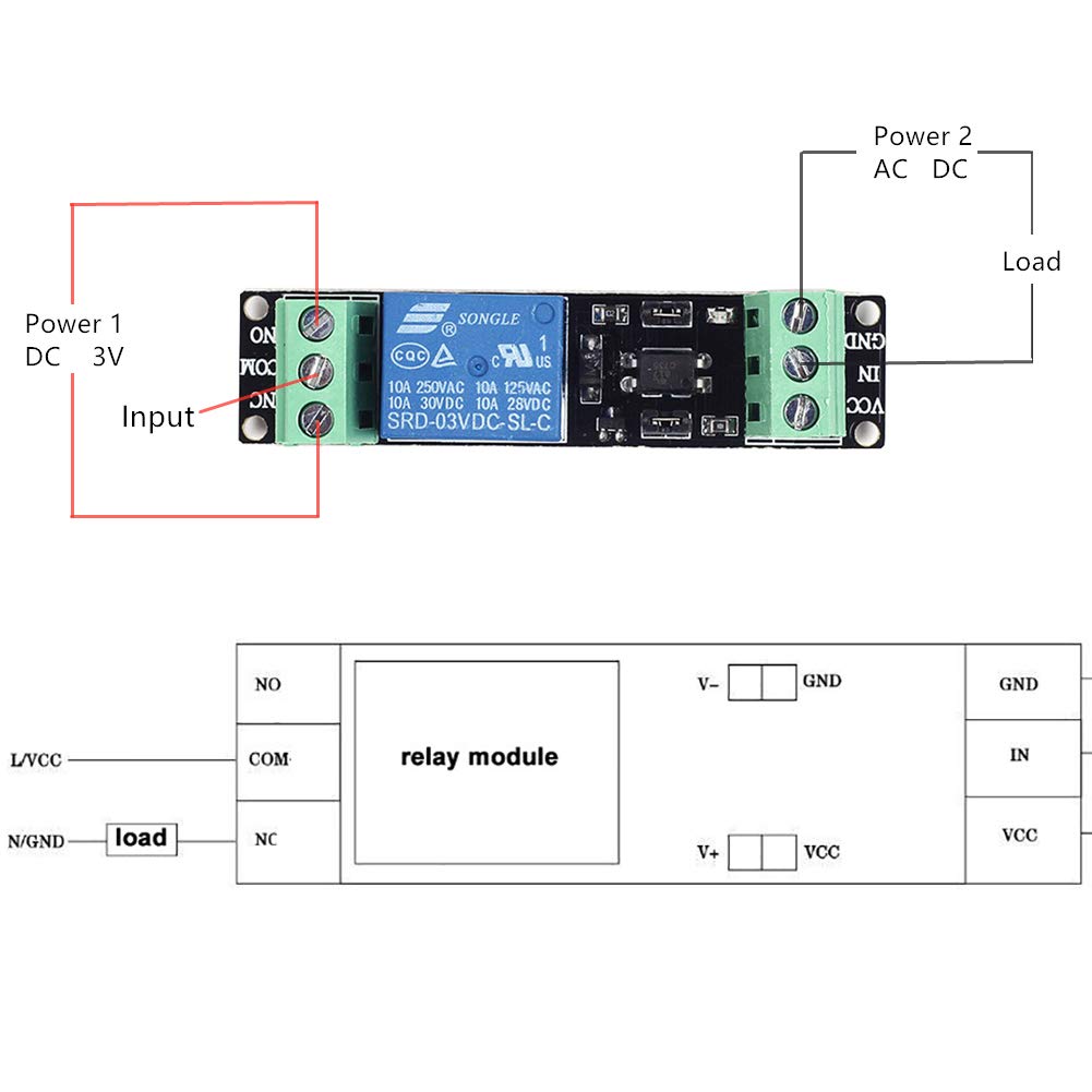 1 Channel DC 3V Relay High Level Driver Module Optocoupler Relay Module Isolated Drive Control Board for Arduino (Pack of 8)