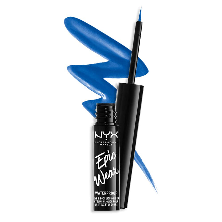 PROFESSIONAL MAKEUP Epic Wear Liquid Liner, Long-Lasting Waterproof Matte Eyeliner - Sapphire