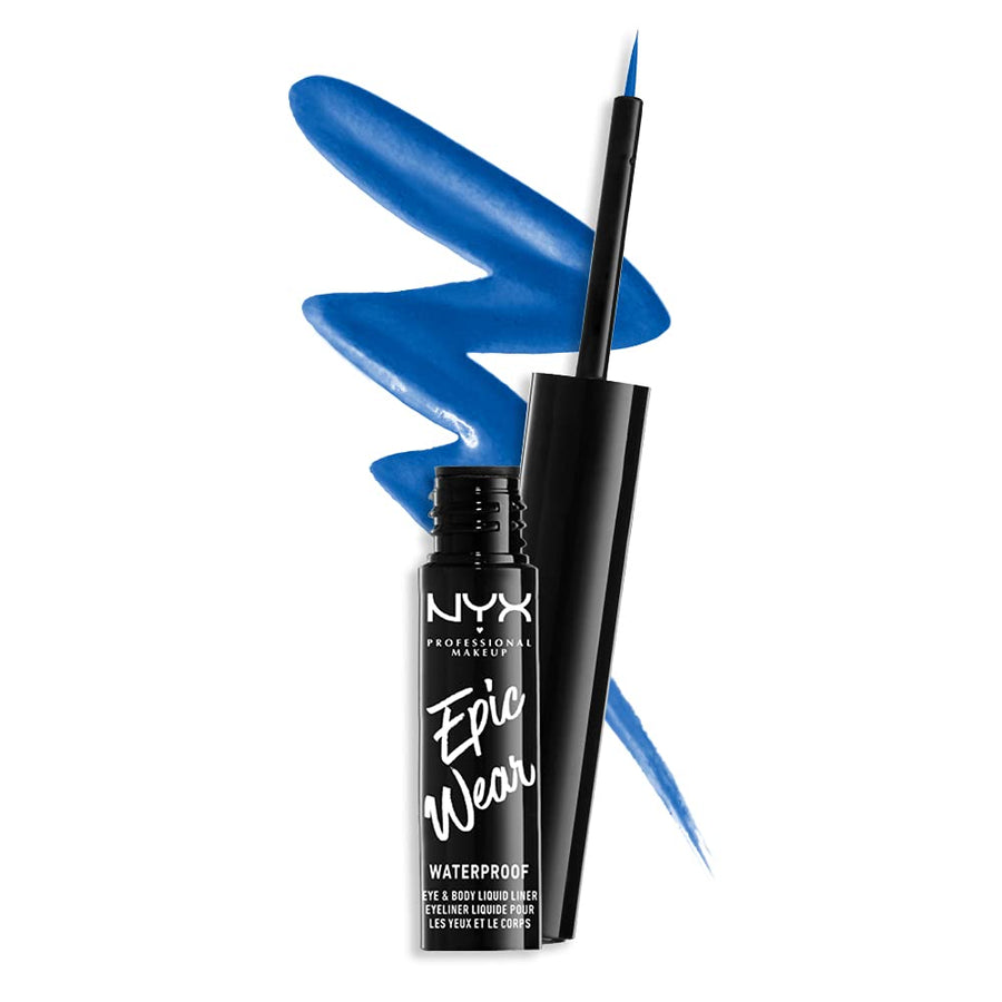 PROFESSIONAL MAKEUP Epic Wear Liquid Liner, Long-Lasting Waterproof Matte Eyeliner - Sapphire
