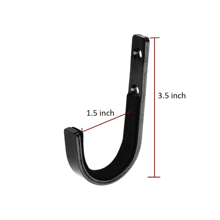 Gun Rack Shotgun Hooks Rifle Hangers Archery Bow Felt Lined Wall Mount Storage (A-Black)