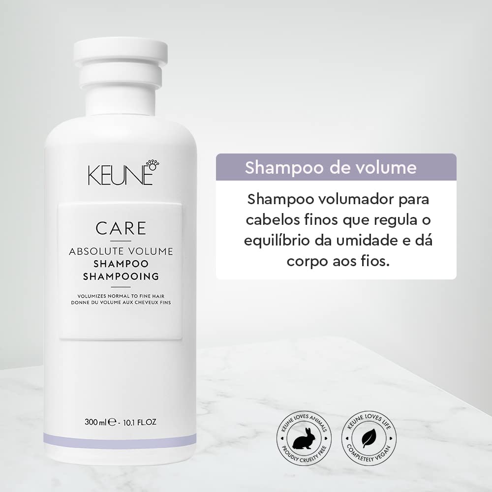 Keune Care Absolute Volume Shampoo, Volumizing & Thickening Cleanser for Fine Hair, 10.1 Fl Oz