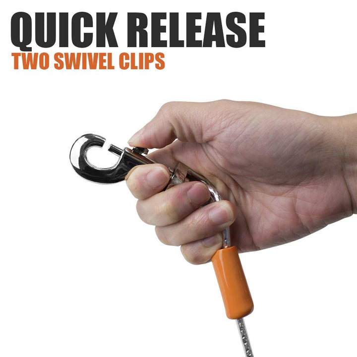 Pet Reflective Tie Out Cable for Large Dog up to 90 pound, 25 Feet