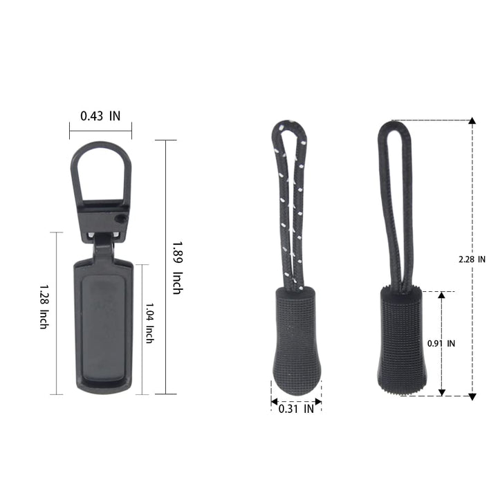 Zipper Pull Replacement Zipper Pull Tabs and Zipper Cords Detachable Zipper Repair Kits for Clothing Bags Jackets Purses Fit for Smaller Holes D 1.0 mm (4PCS Bronze)