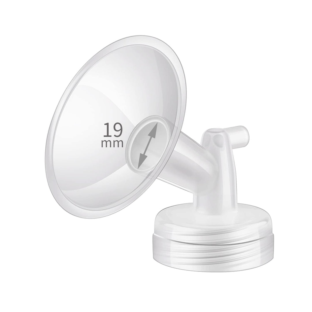 Begical 19mm Flange Compatible with Spectra/Motif Luna/Amada MYA Breastpumps Replacement to Pump Parts and Flanges/Shields. Compatible with Spectra S1/S2/9 Plus Parts and Spectra Accessories Clear