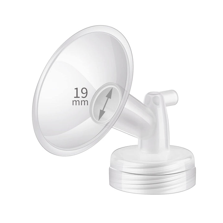 Begical 19mm Flange Compatible with Spectra/Motif Luna/Amada MYA Breastpumps Replacement to Pump Parts and Flanges/Shields. Compatible with Spectra S1/S2/9 Plus Parts and Spectra Accessories Clear