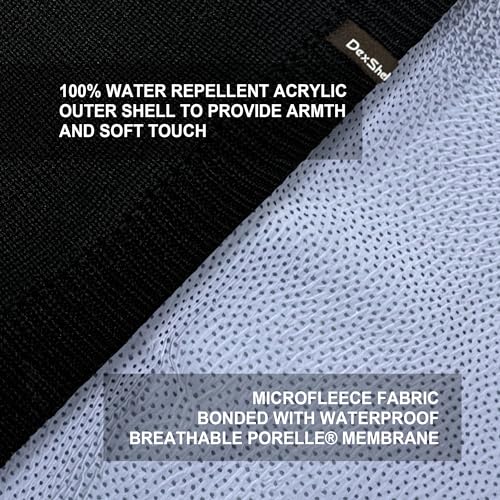 Waterproof Beanie Hat for Men and Women Acrylic Outer for Winter Cold Weather, Membrane Insulated Fleece Liner, Black Solo, L/XL (58-60cm)