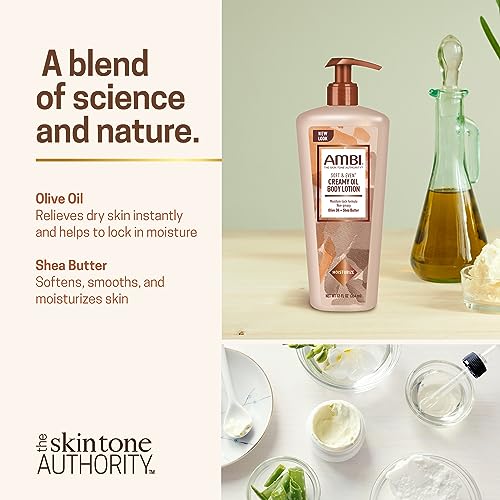Soft & Even Creamy Oil Body Lotion | Dry Skin Relief | Fast-Absorbing | No Greasy After Feel | 12 Ounce