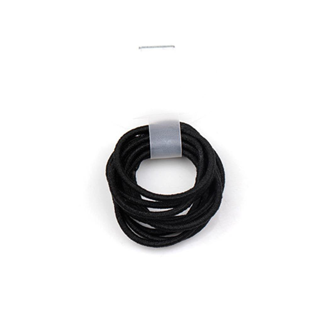 10 Pcs, Black: 2.4 Cm Elastic Bands Hair Ties Children Rubber Hair Headbands - 10 Pcs (Black)