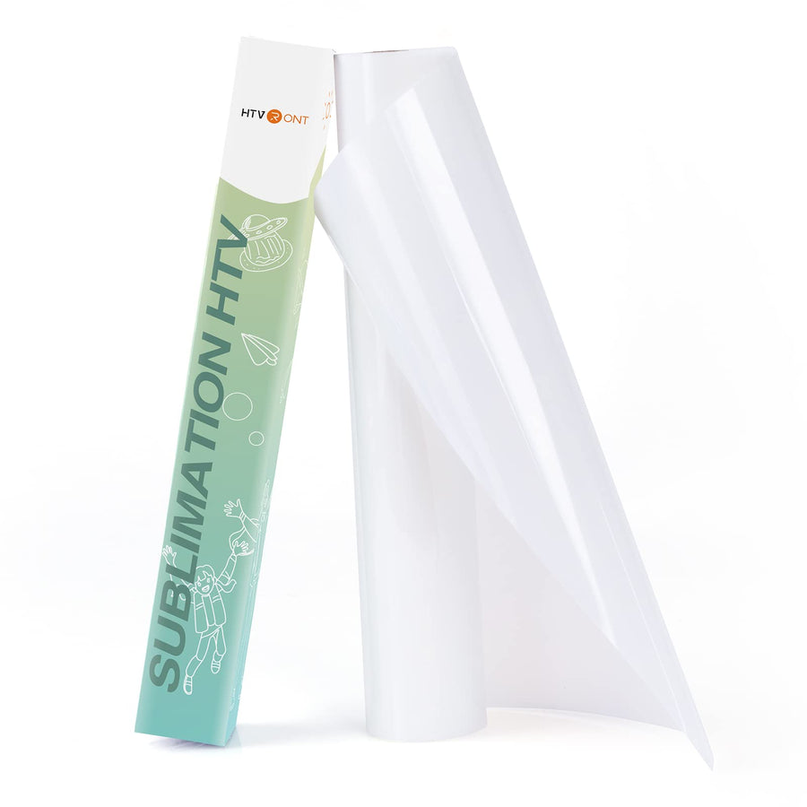 Clear Sublimation HTV Matte - 12 X 5FT Upgraded Sublimation Vinyl - Wash Durable Clear Dye Sub HTV for Light-Colored Cotton Fabric