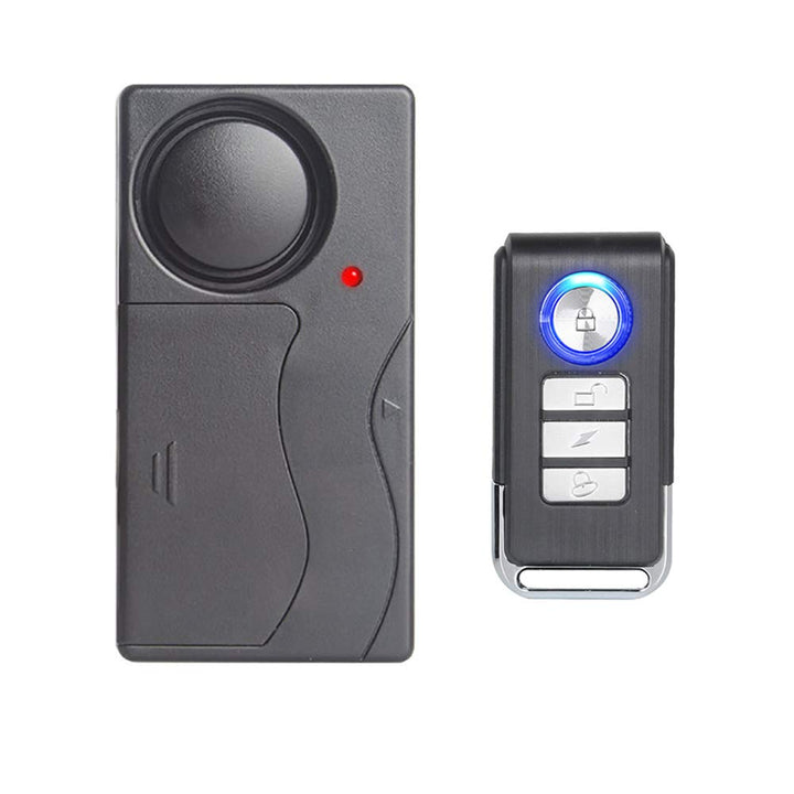 Wireless Vibration Alarm, Anti-Theft Burglar Alarm for Bicycle/Bike/Motorcycle/Car/Vehicles/Door/Window, 110db Super Loud (Remote Control Included)