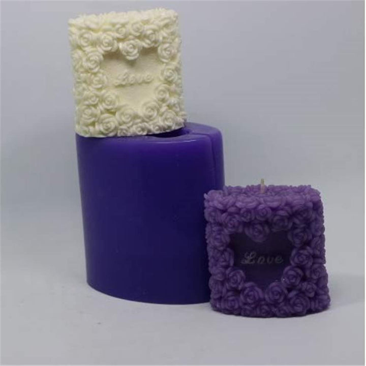 Lovely Wedding Art Candle Mold 3D Rose Soap Candle Molds Decorating Silicone Mold for Candle Making