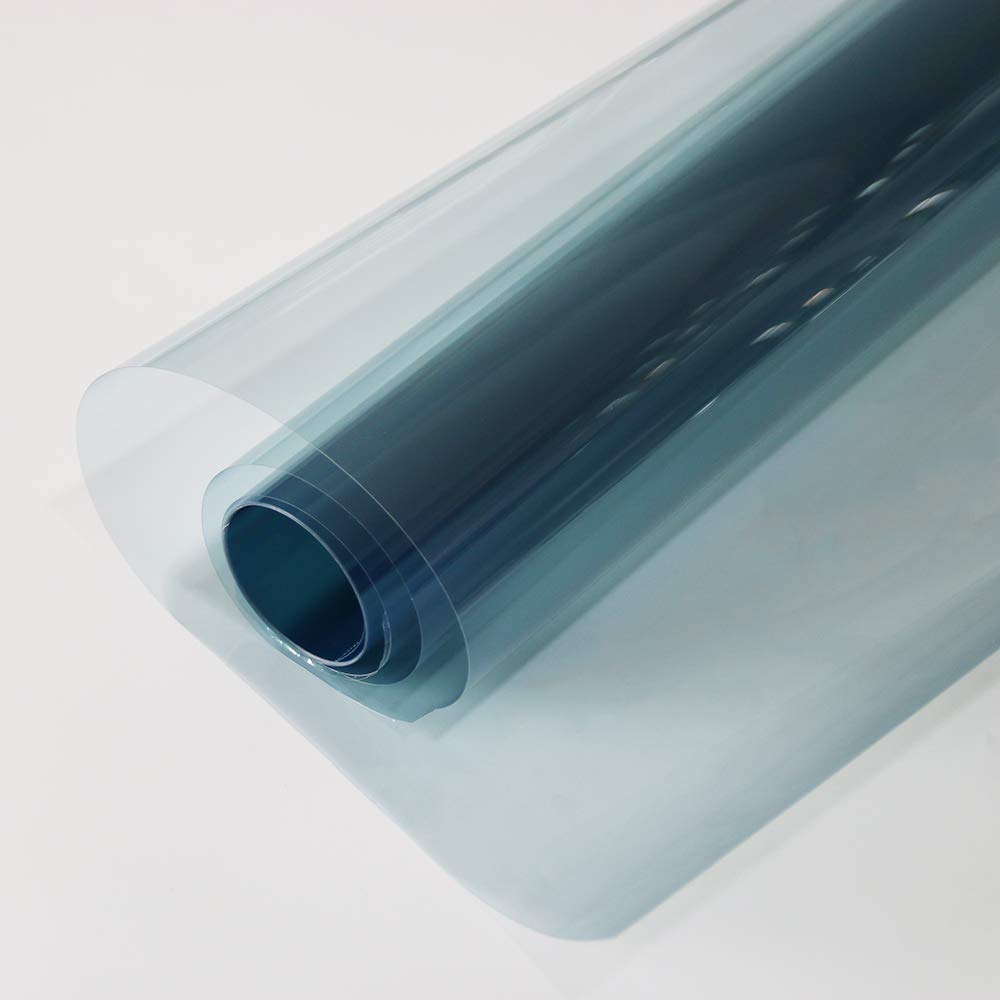 80% VLT Nano Ceramic Car Front Window Film 99% Anti UV Heat Insulation Sun Blocking Solar Window Tint for Car Windshield Rear Side Window, Light Blue, 20Inch X 10Feet