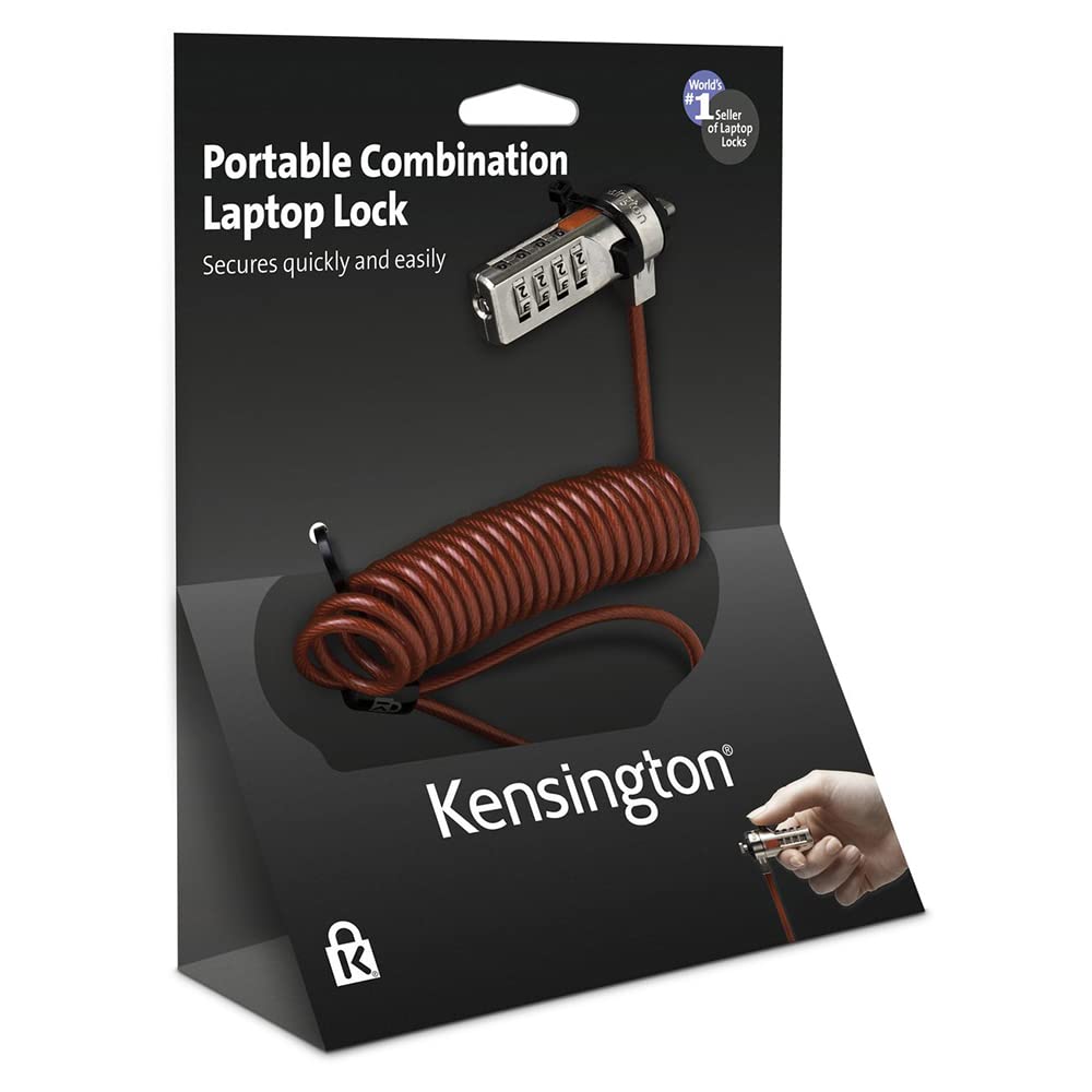 Portable Combination Cable Lock for Laptops and Other Devices - Red (K64671AM)