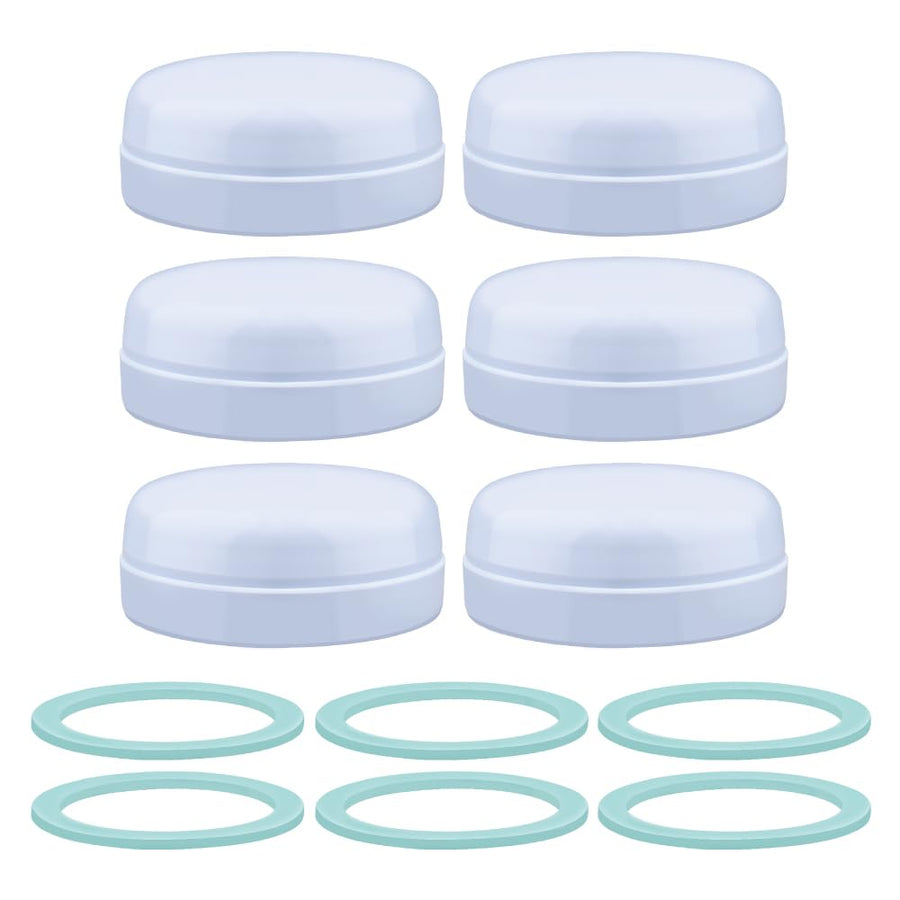 Travel Bottle Caps Compatible with Avent Bottle; Cap Replace Avent Natural Bottle Screw Ring n Sealing Disc; Fit Avent Anti-colic Polypropylene, Glass Bottle, Avent PP, Bottle Lids Replacement